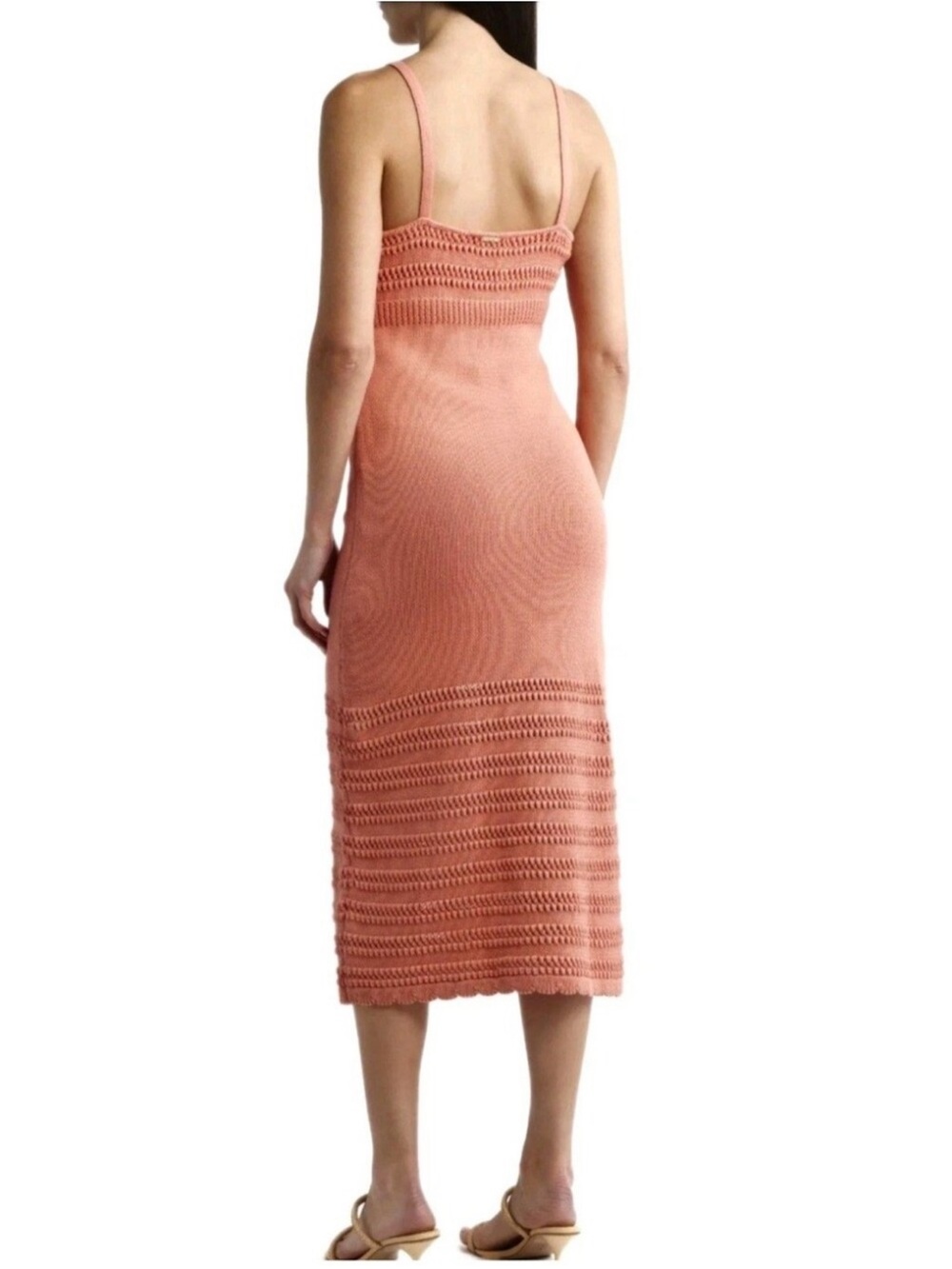 Cleobella Millicent Crochet Midi Dress Coral XL NWT - Picture 4 of 9